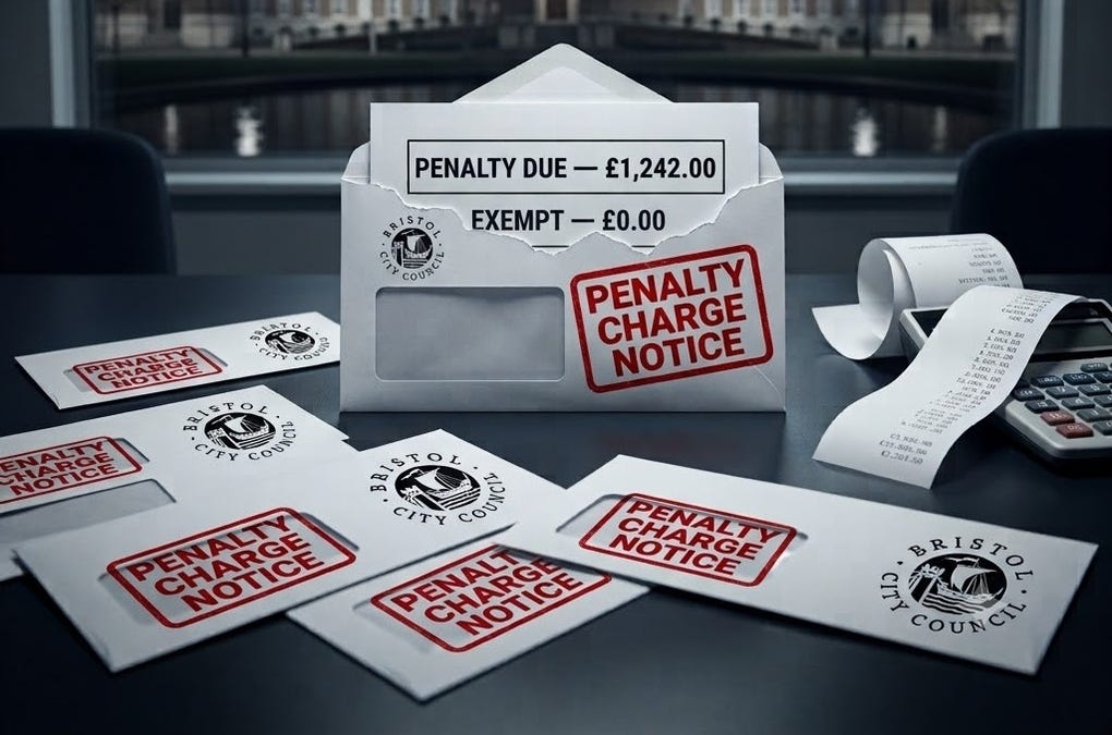 Bristol Council Fines Driver £1,242 For Car It Said Was Free — And That’s Just The&nbsp;Start.