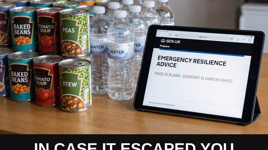 Stock Up and Say Nothing: Britain’s Emergency Advice Arrives Before the Government&nbsp;Does.